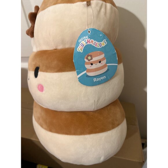 Squishmallows Original 14” Rayen Pancake 3-Stack with Butter Flower in Hair - Picture 3 of 10
